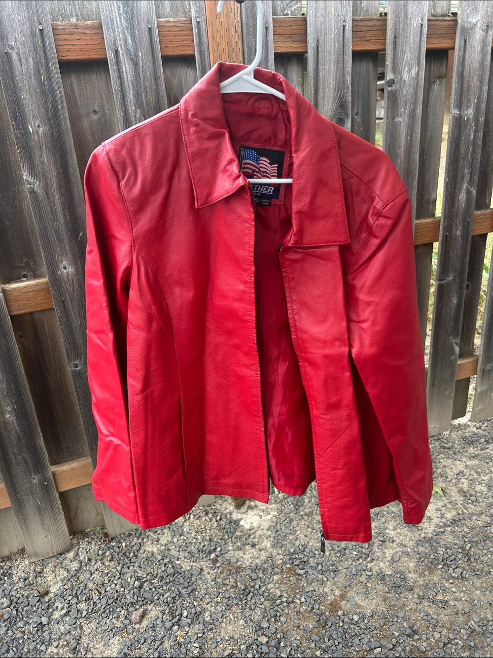 Women’s Red Leather Jacket by Leather